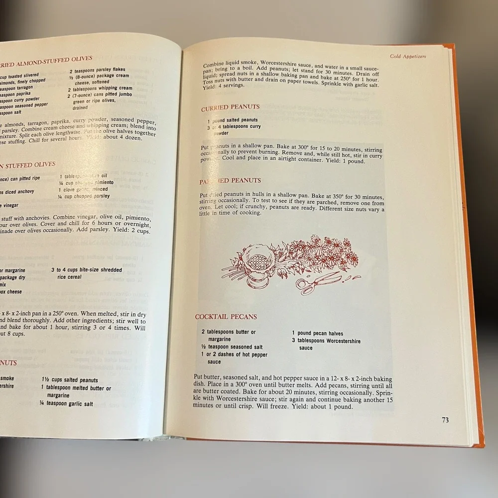 VTG‎ 70s Southern Living The Party Snacks Cookbook Hardcover Appetizers Book GUC